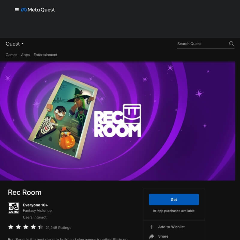 Rec Room website