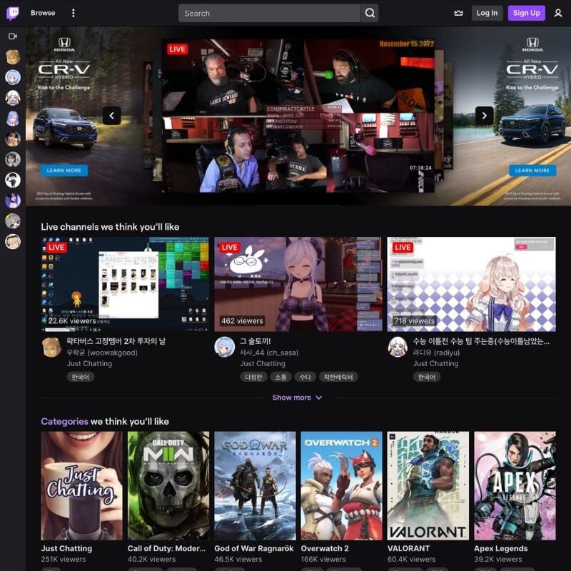 Twitch website