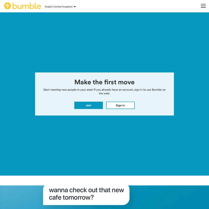 Bumble BFF website
