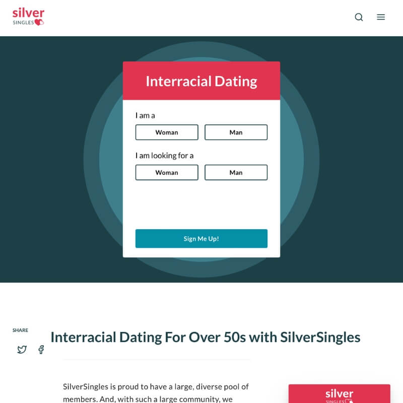 Silver Singles website