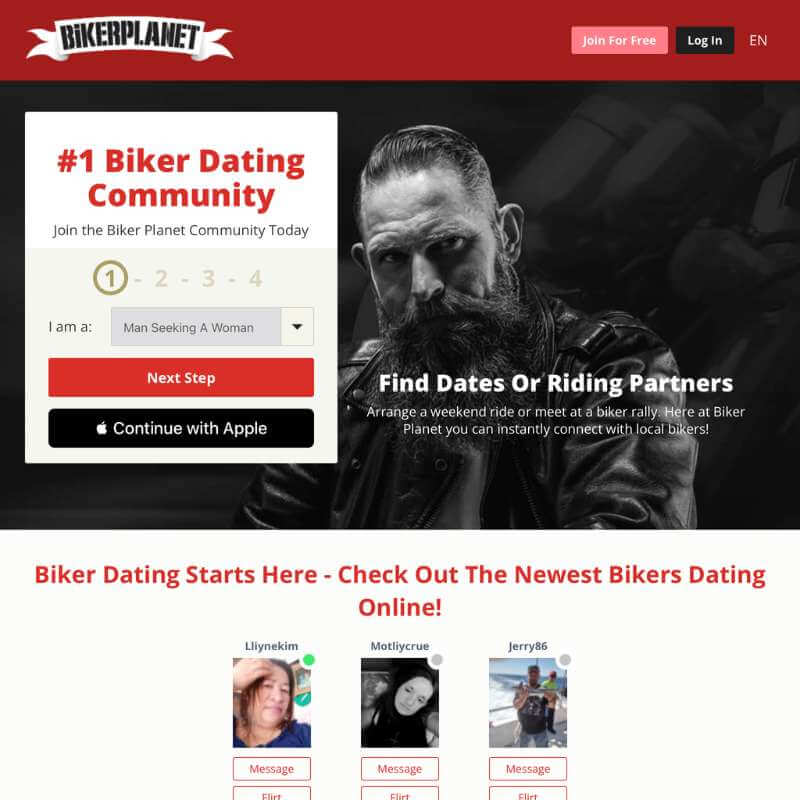 Biker Planet website
