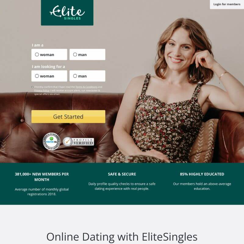 Elite Singles website