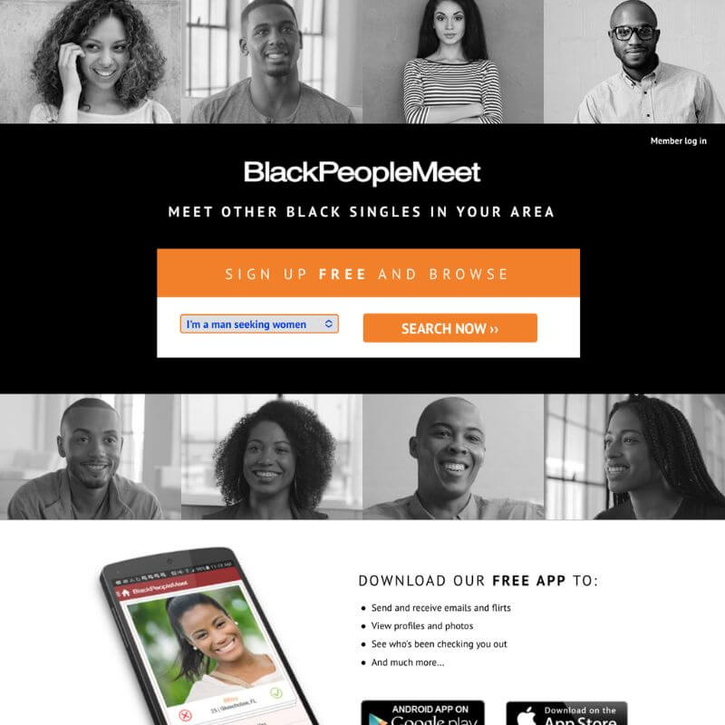 BlackPeopleMeet website