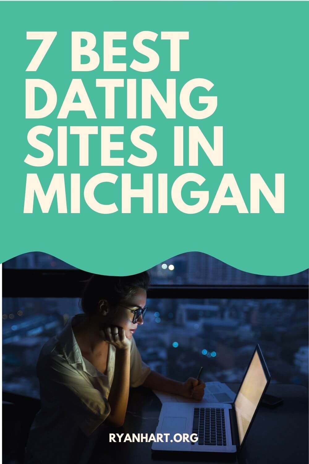 Woman using a dating site
