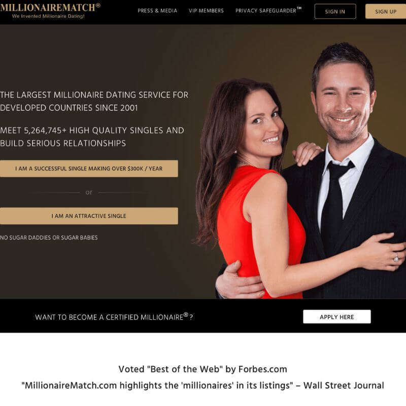 Millionaire Match website