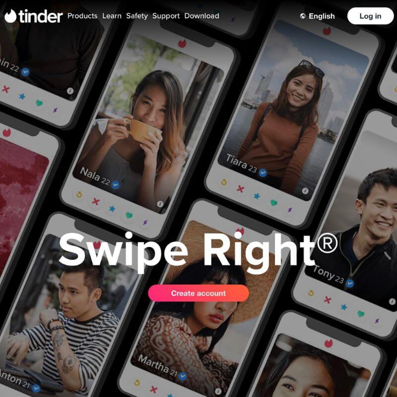Tinder website