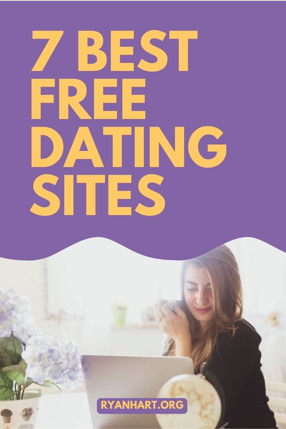 Woman using dating site