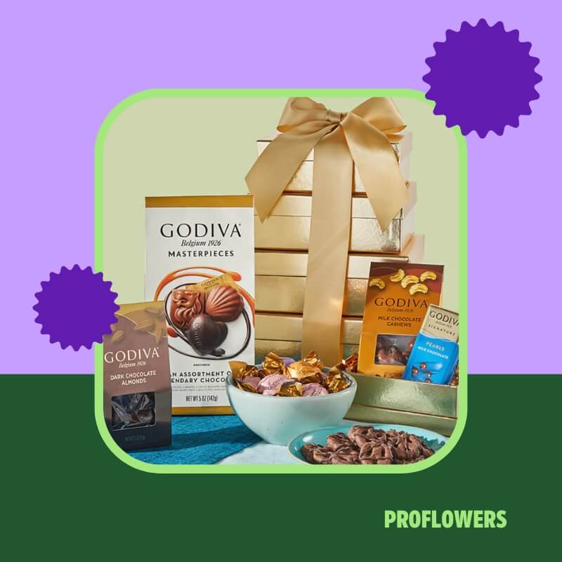 Golden Godiva Treats Tower