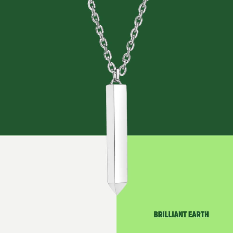 Silver Obelisk Pendant