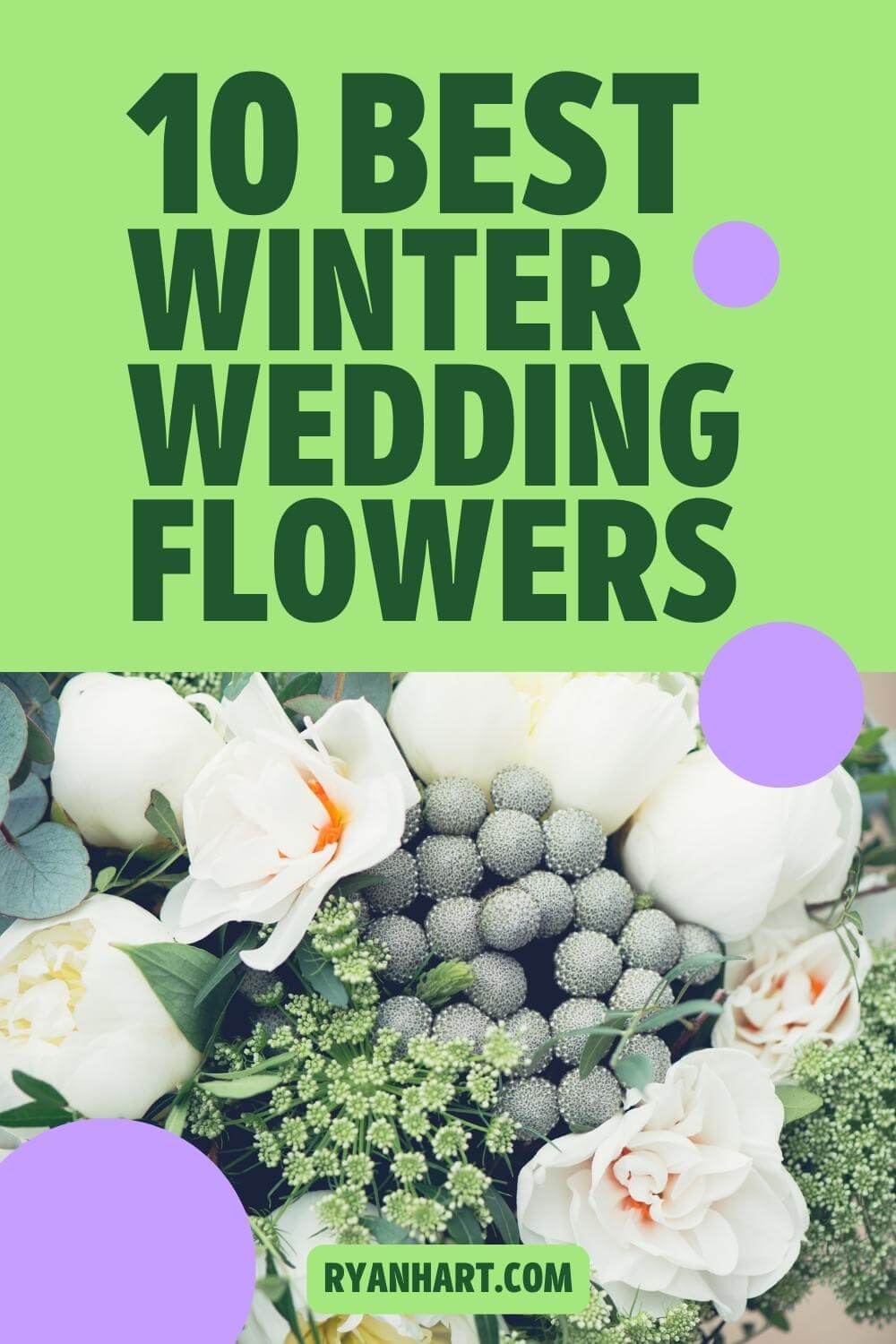 Wedding bouquet of winter flowers