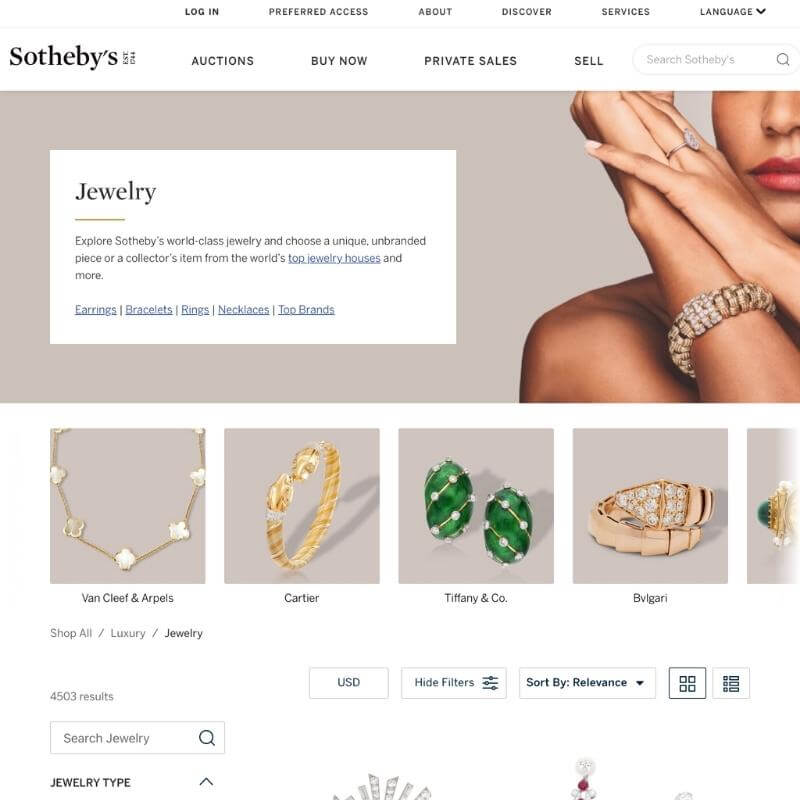 Online jewelry auction sites 2025