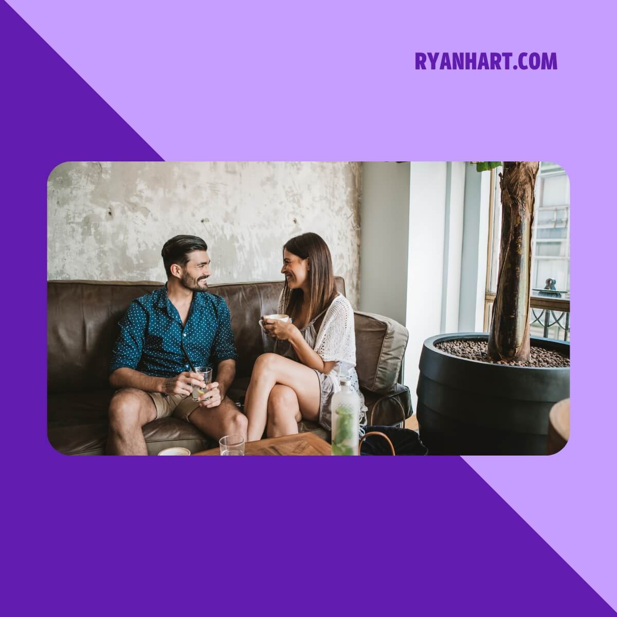 Couple in a cafe