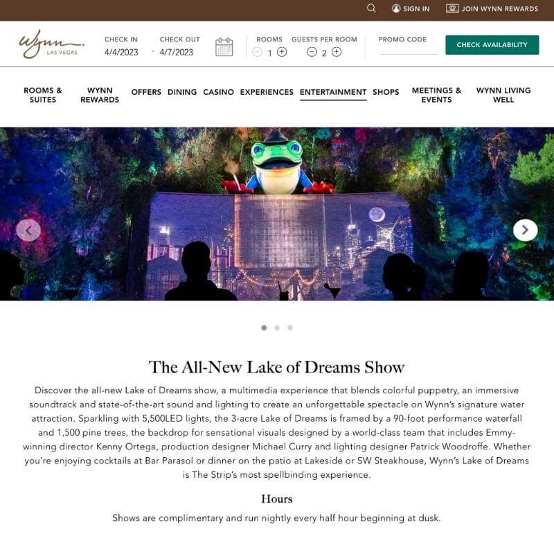 Wynn Las Vegas Lake of Dreams