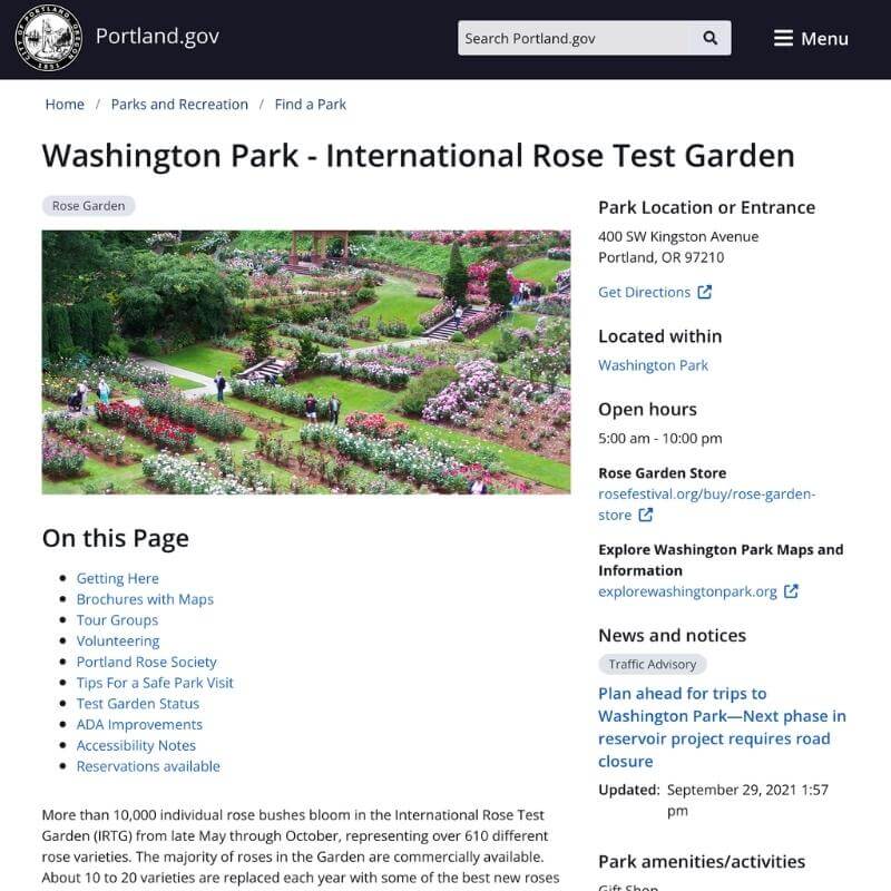 International Rose Test Garden