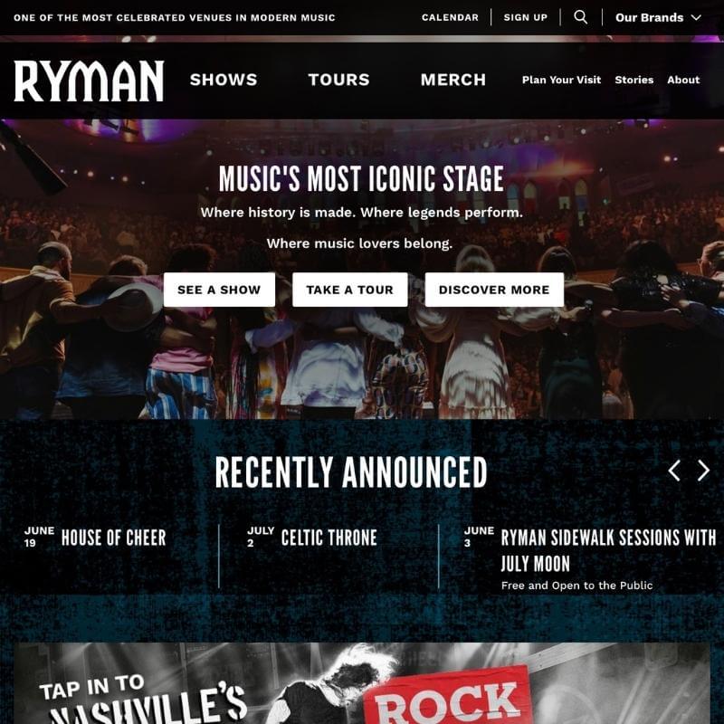 The Ryman Auditorium Tour