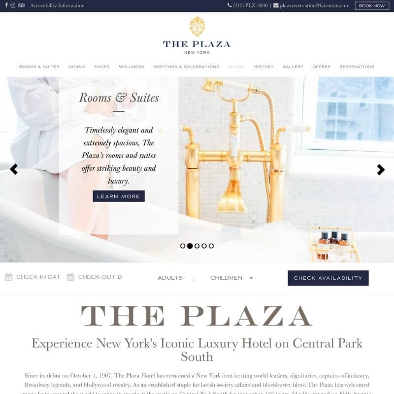 The Plaza Hotel – New York City, New York
