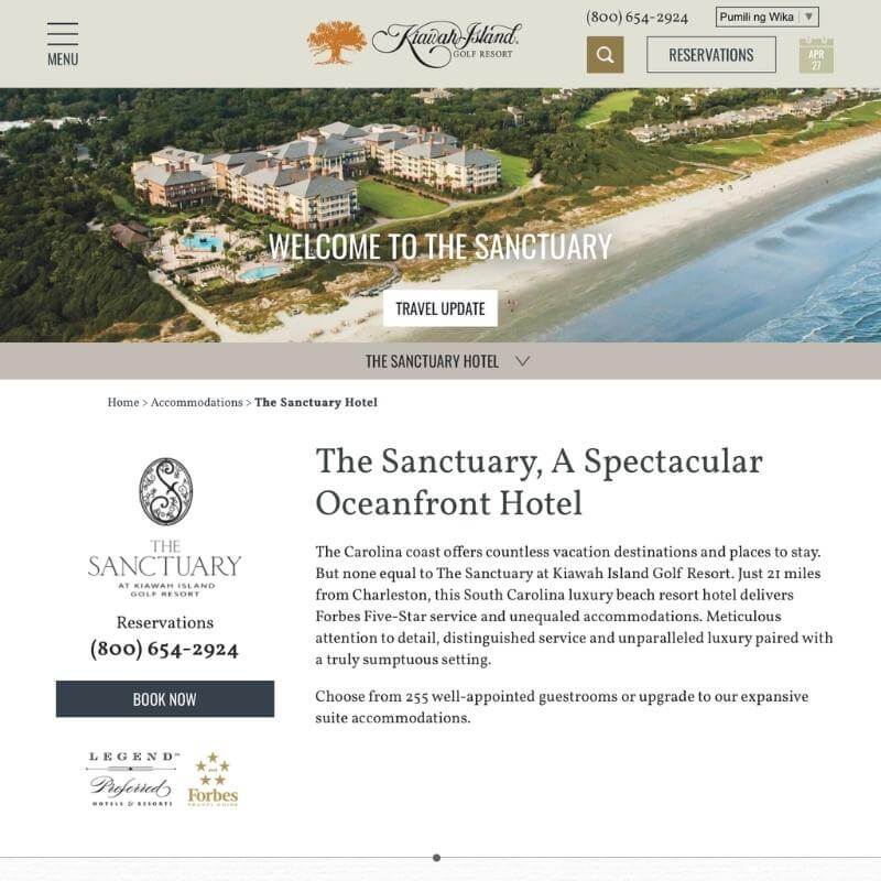 The Sanctuary Hotel at Kiawah Island Golf Resort – Kiawah Island, South Carolina