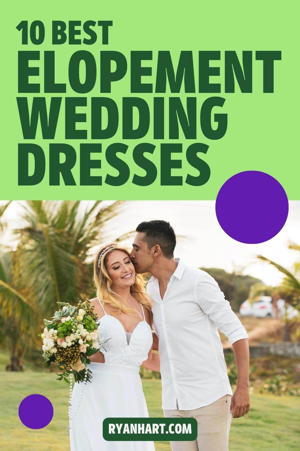 Boho elopement wedding dress