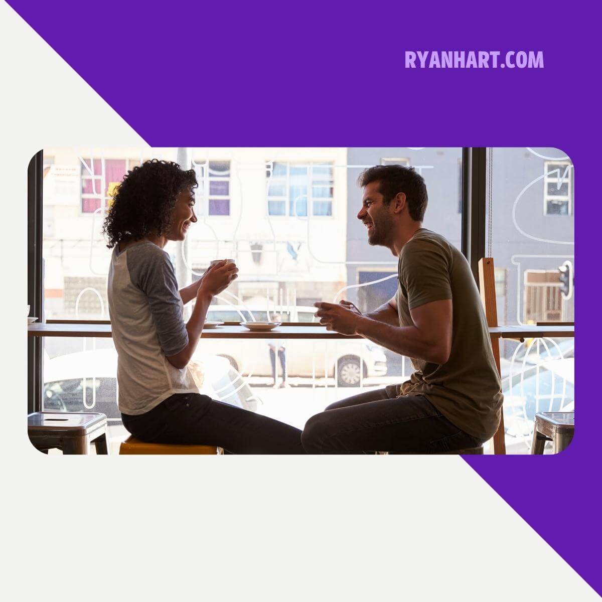 Man and woman at coffee shop