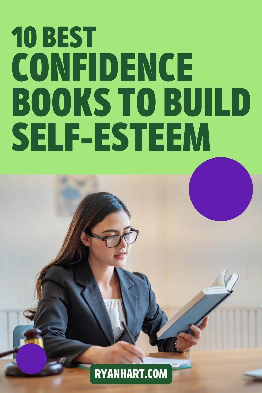 Woman reading a book to improve self-esteem