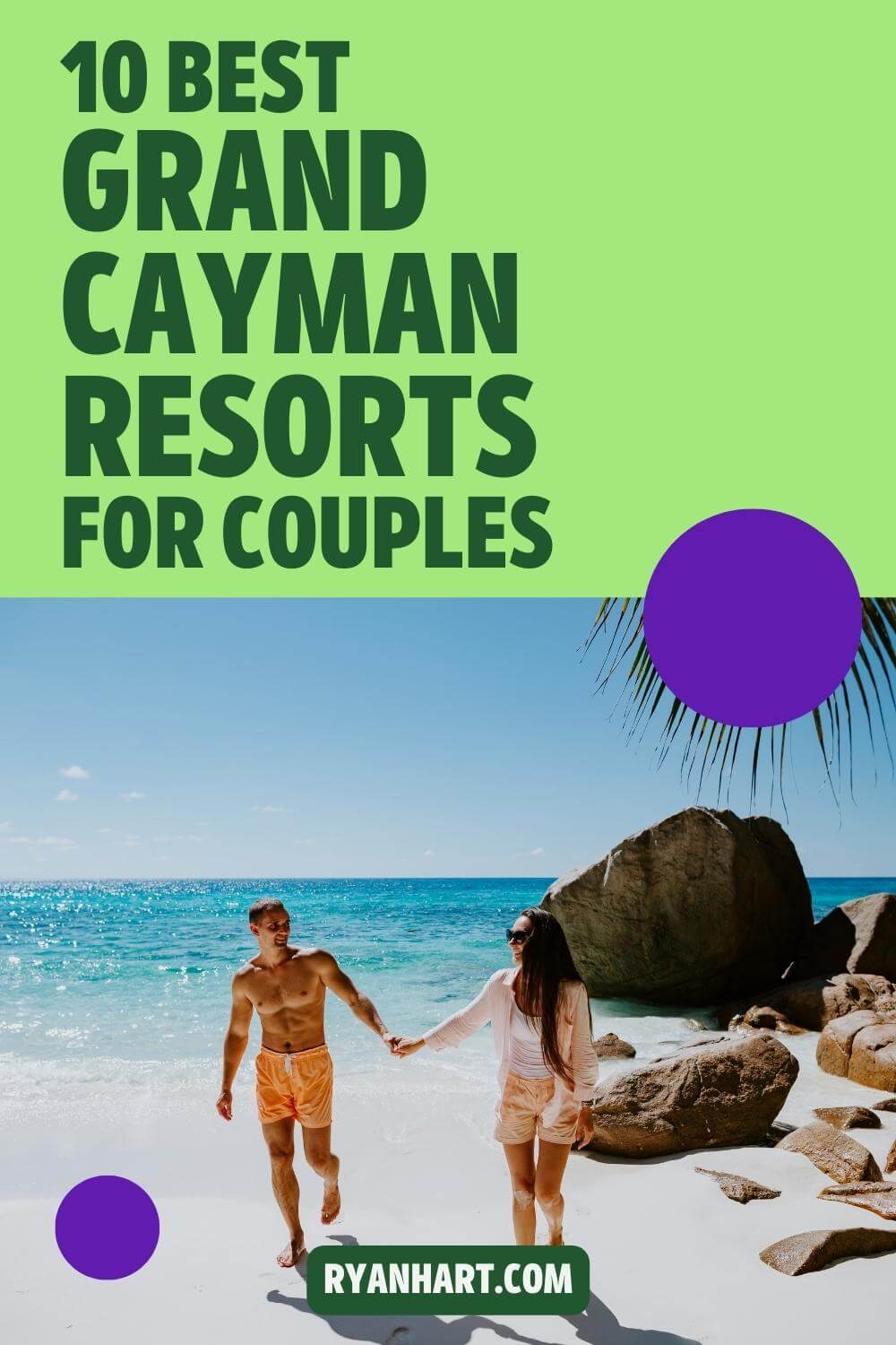 Couple holding hands on beach
