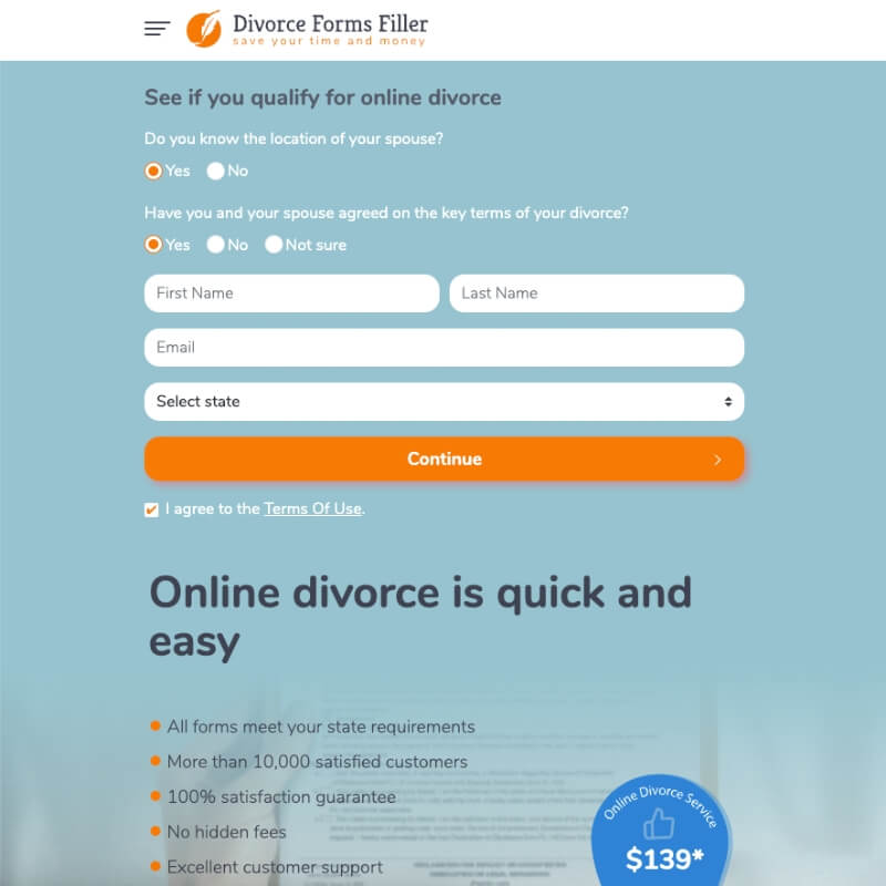 Divorce Forms Filler