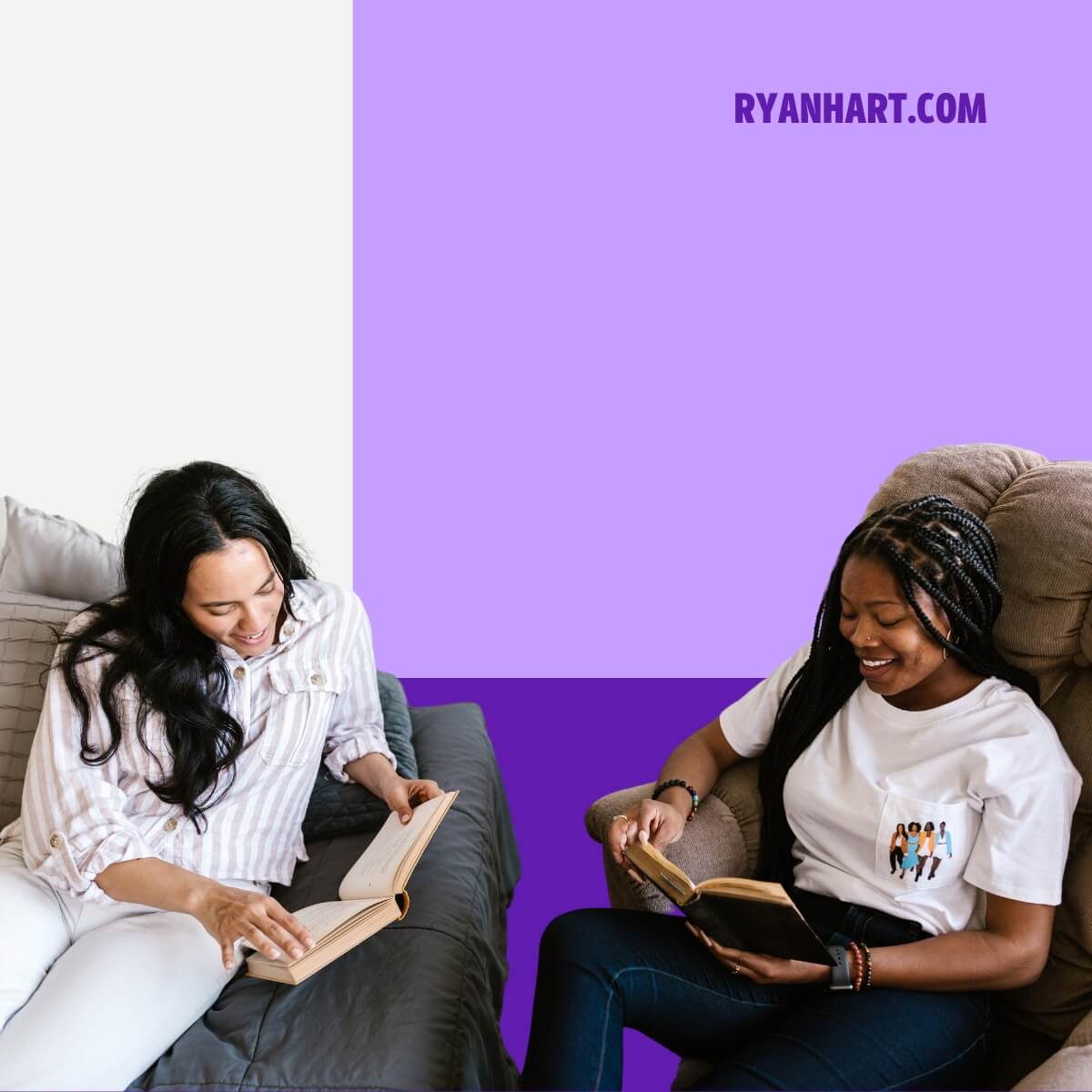 Woman reading romance novel