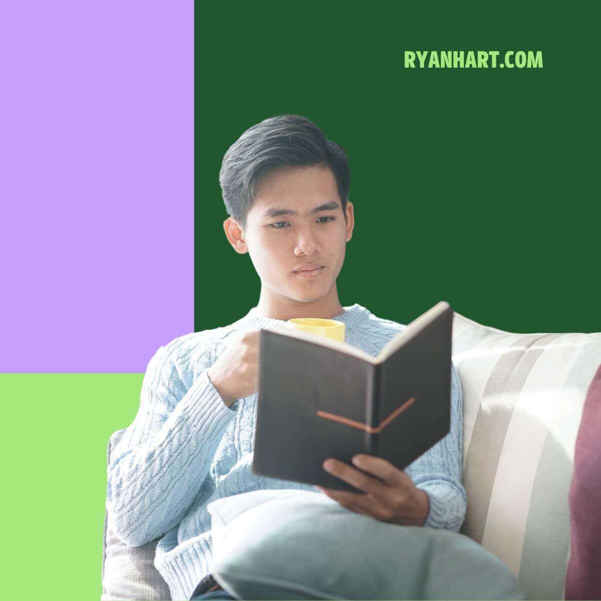 Man reading a book