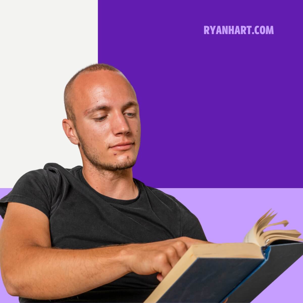 Man reading a book