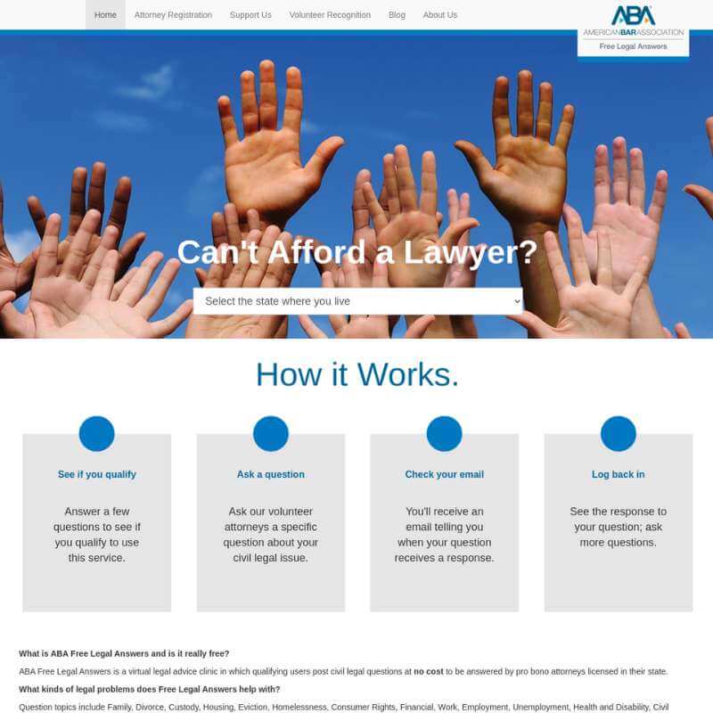 ABA Free Legal Answers