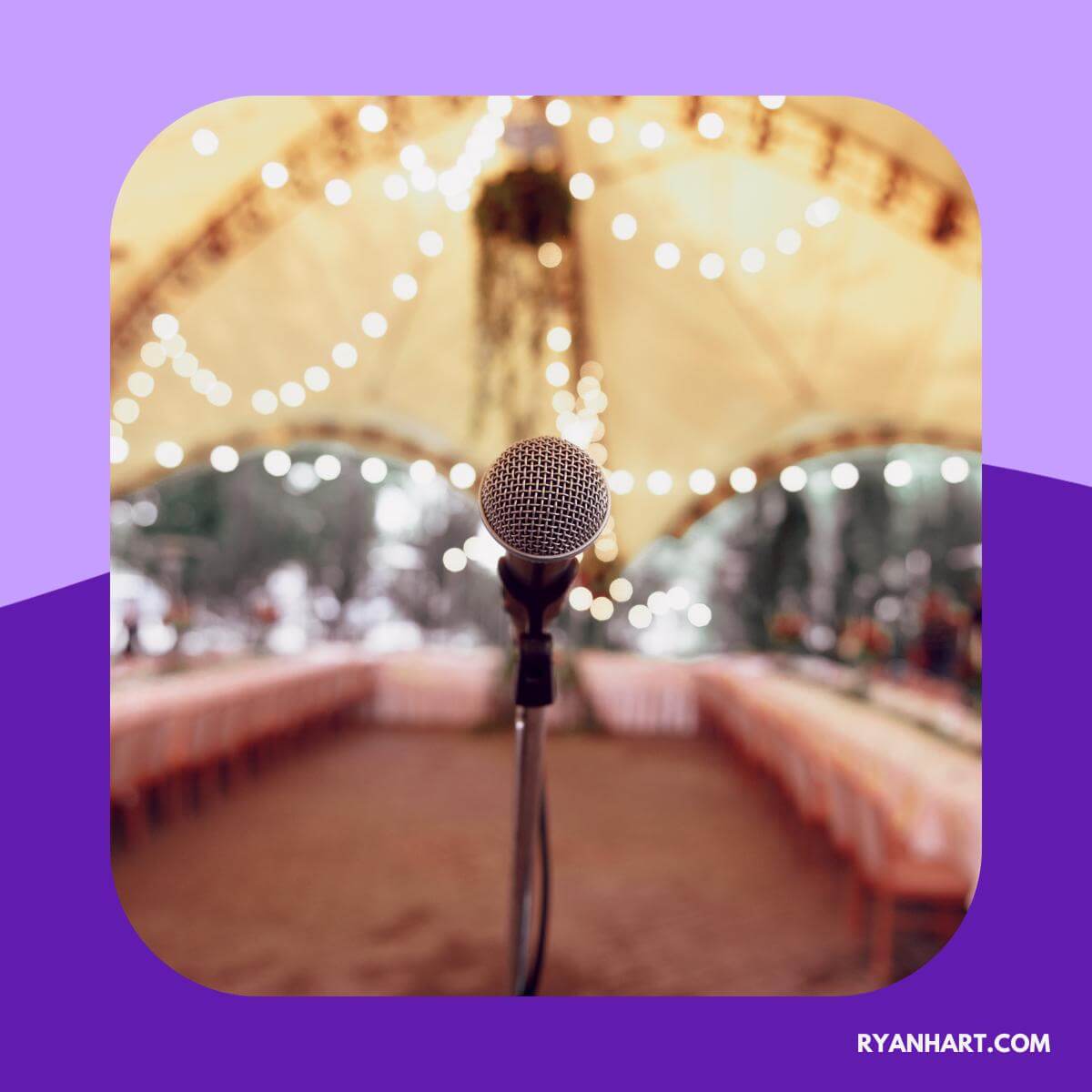 Person giving a wedding speech