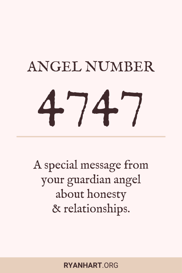 Imagen del número angelical 4747