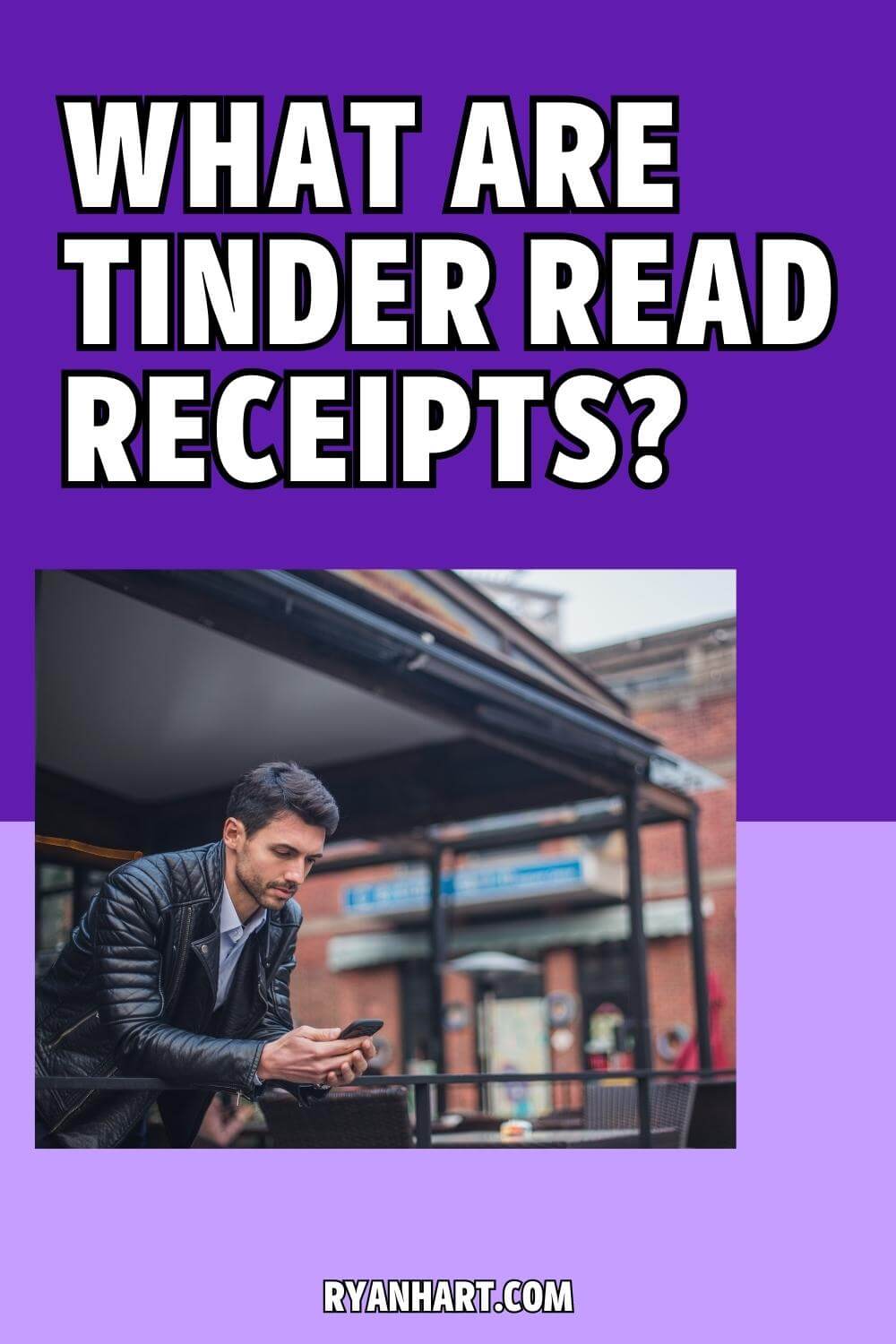 Guy reading Tinder messages
