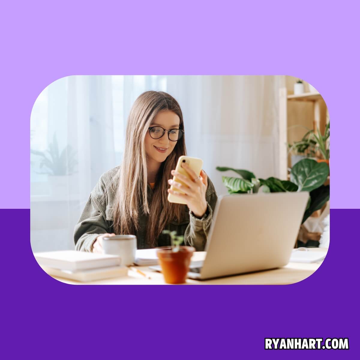 Woman looking at phone