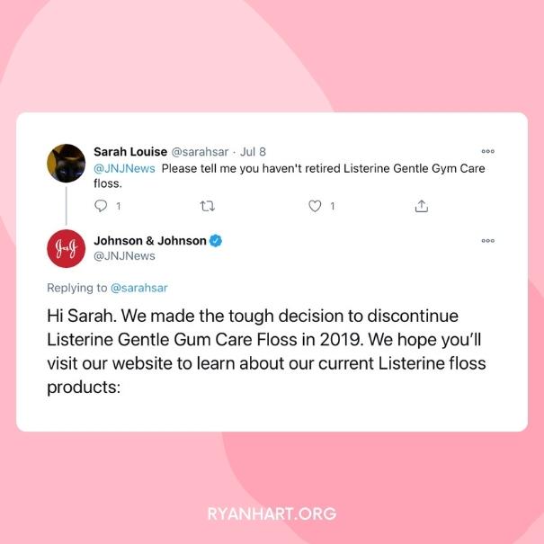 Listerine Gentle Gum Care Discontinued Announcement