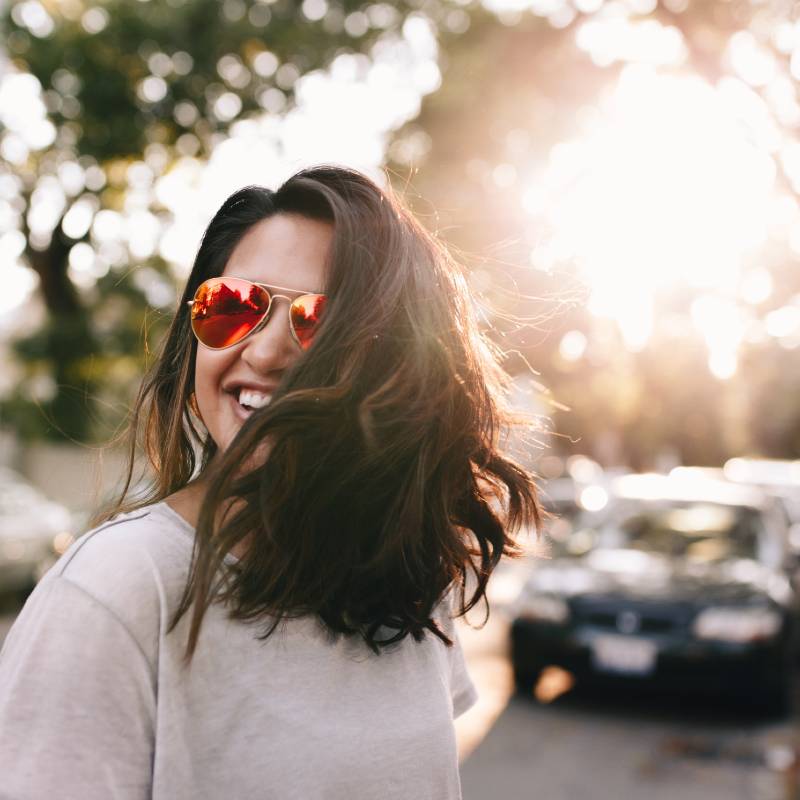 Woman Wearing Sunglasses