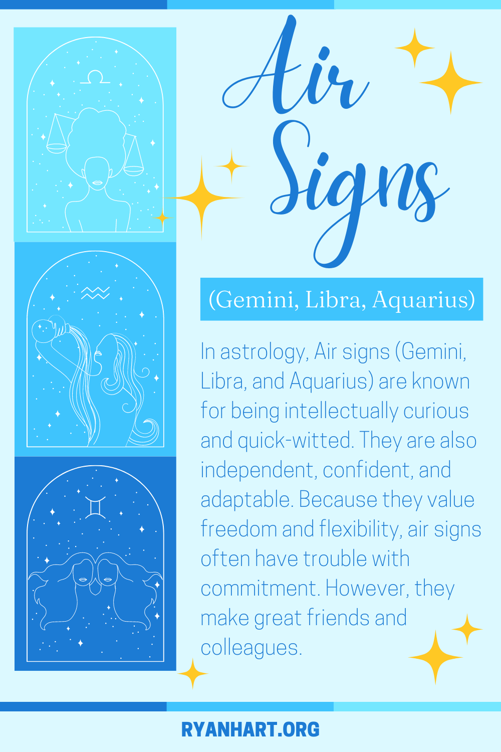 Air Signs (Gemini, Libra, and Aquarius)