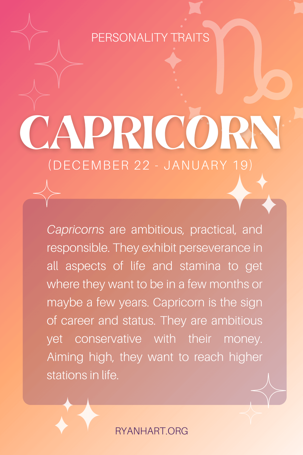 Capricorn Zodiac Sign Description