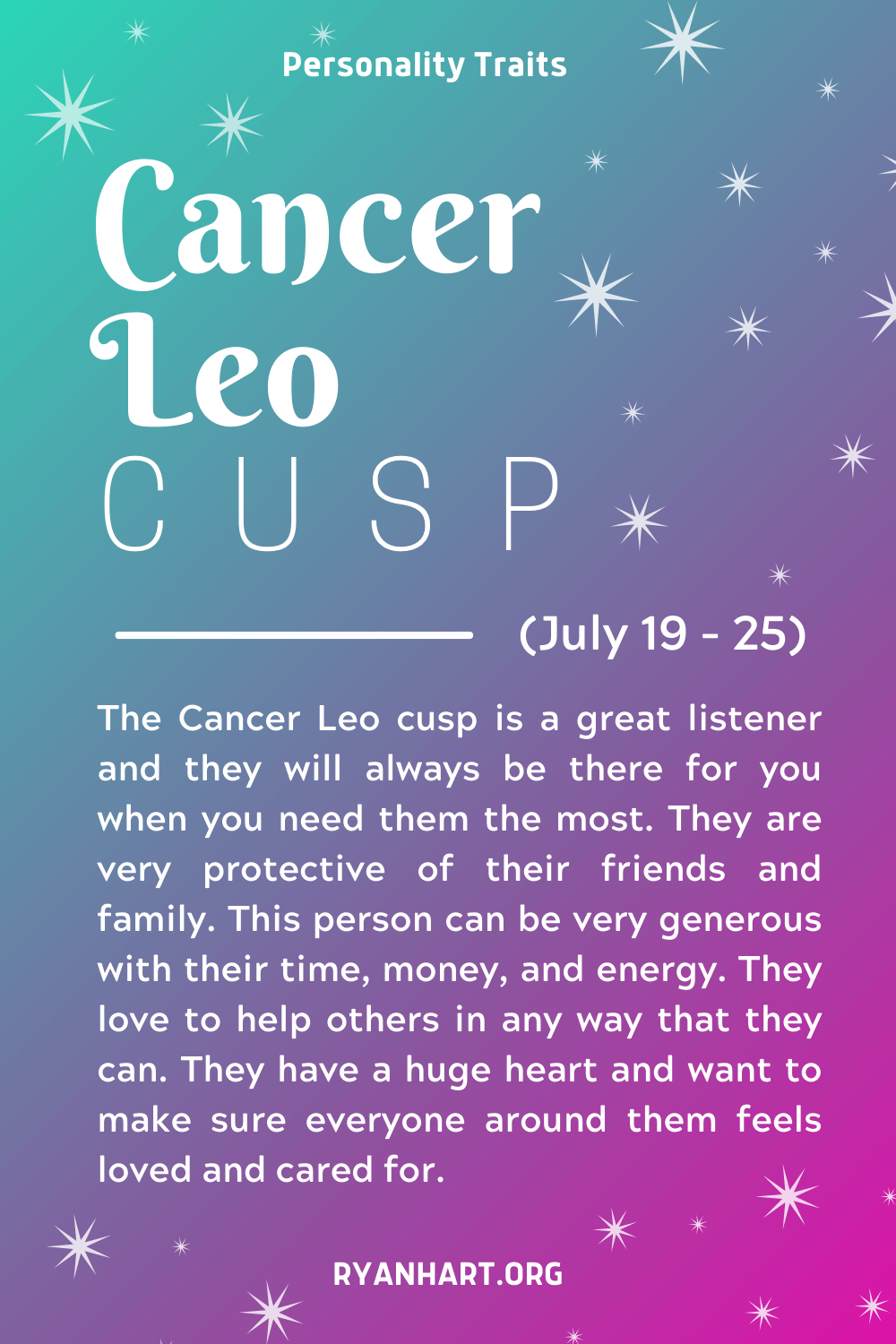 Cancer Leo Cusp Description