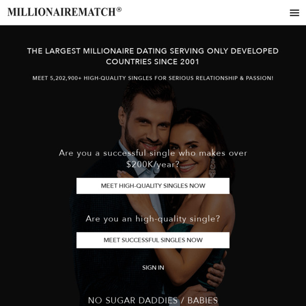 MillionaireMatch website