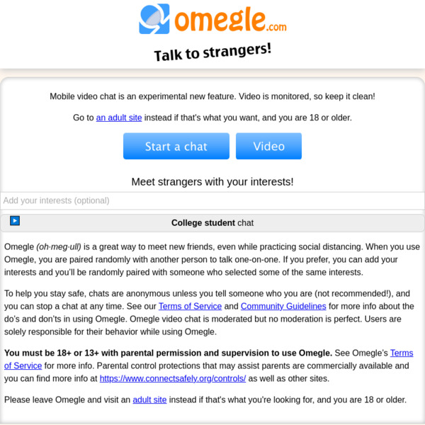 Omegle website