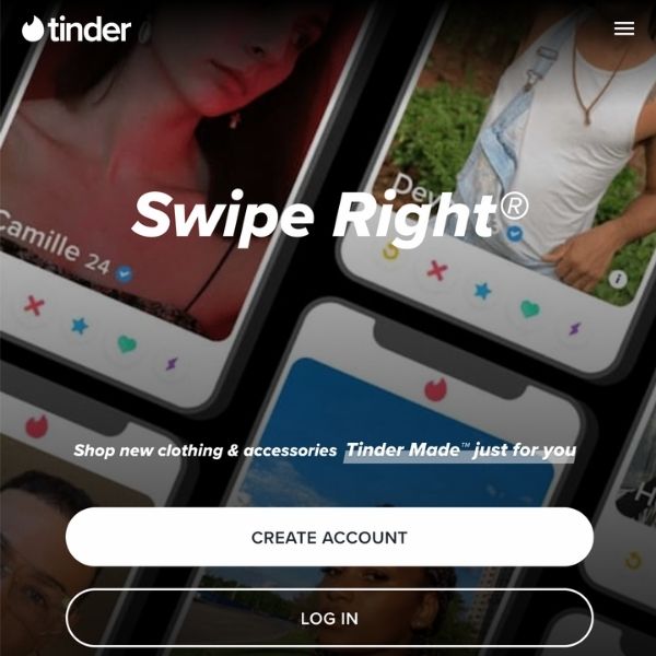 Tinder website