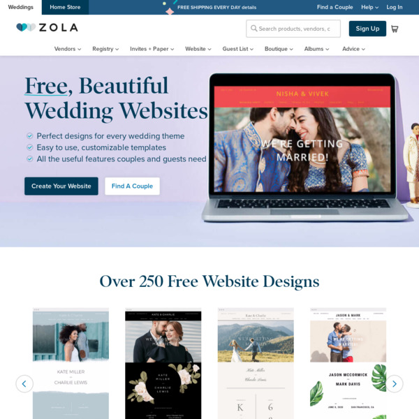 Zola website