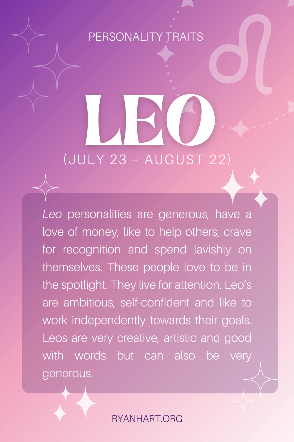 Leo Zodiac Sign Description