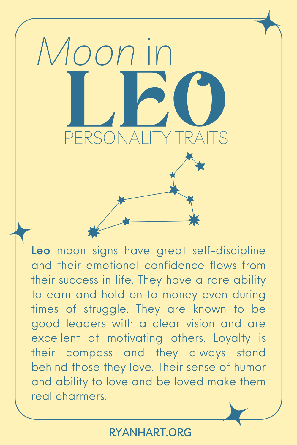Moon in Leo Zodiac Sign Description