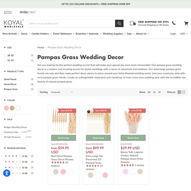 Koyal Wholesale website