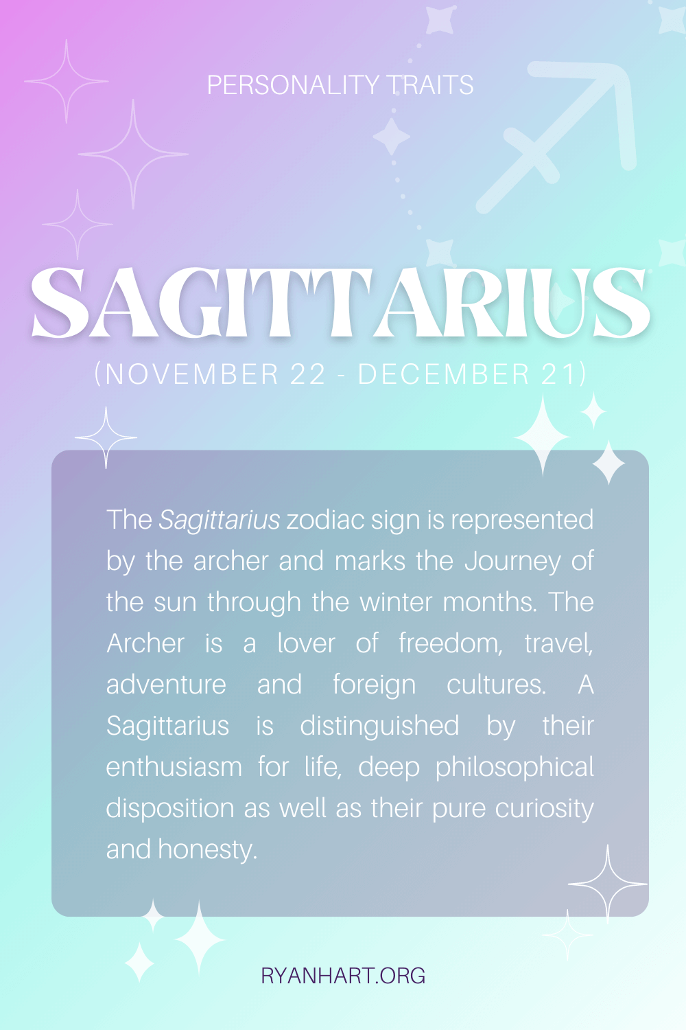 Sagittarius Personality Traits Dates November 22 December 21