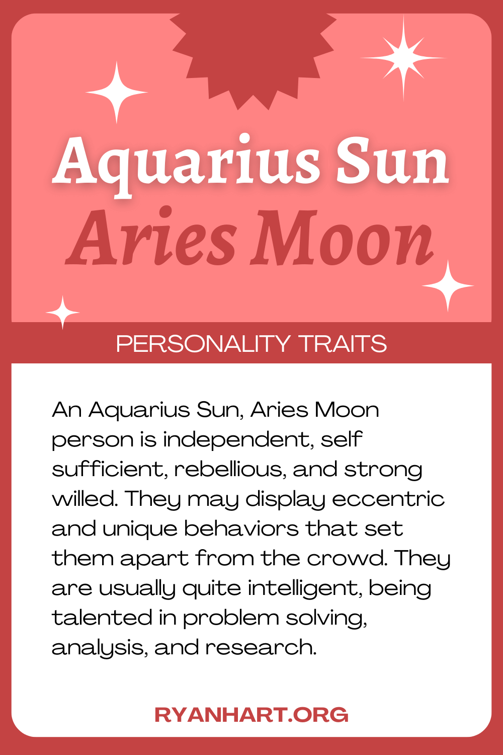 Aquarius Sun Aries Moon Description