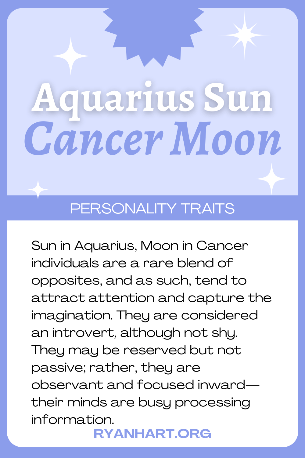 Aquarius Sun Cancer Moon Personality Traits | Ryan Hart