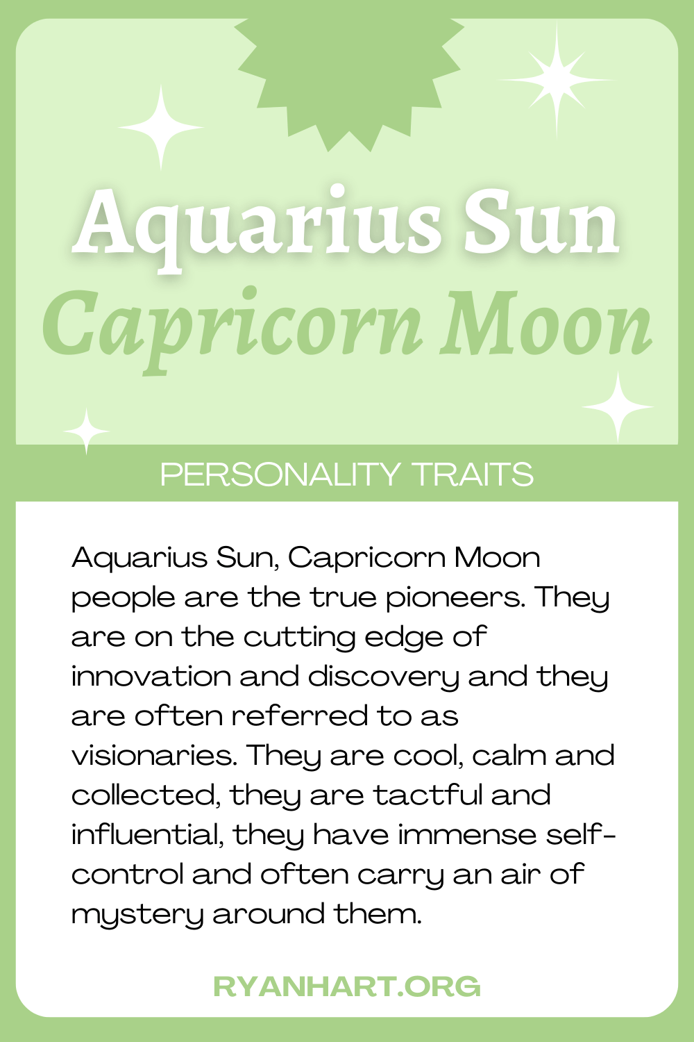 Aquarius Sun Capricorn Moon Description